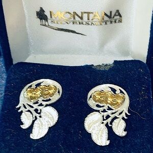 Montana Silversmiths Silver Earrings with Botanical Filigree